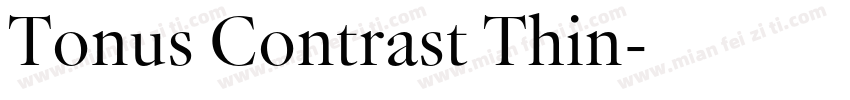 Tonus Contrast Thin字体转换